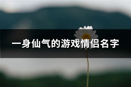 一身仙气的游戏情侣名字(共294个)