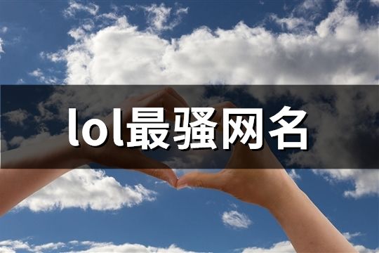 lol最骚网名(共137个)