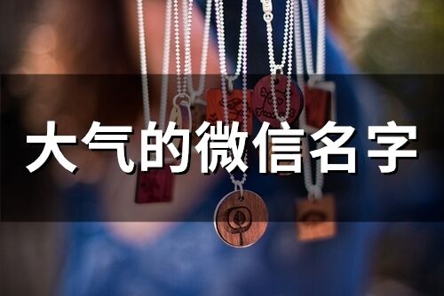 大气的微信名字