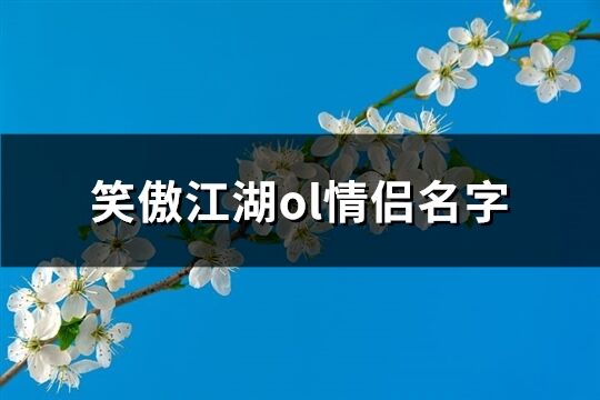 笑傲江湖ol情侣名字(62个)