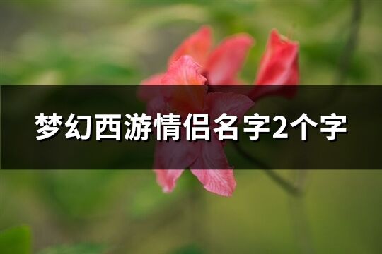 梦幻西游情侣名字2个字(73个)