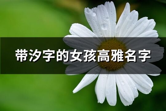 带汐字的女孩高雅名字(67个)