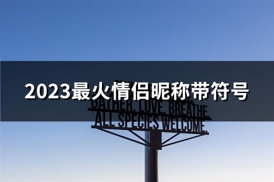 2023最火情侣昵称带符号(精选194个)