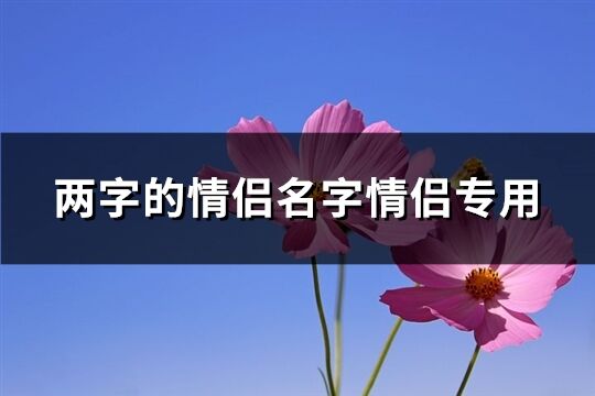 两字的情侣名字情侣专用(共221个)