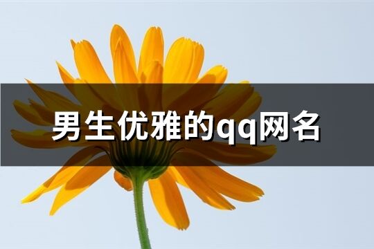 男生优雅的qq网名(共847个)