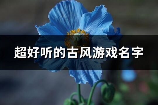 超好听的古风游戏名字(共449个)