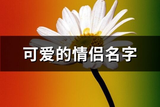 可爱的情侣名字(共374个)