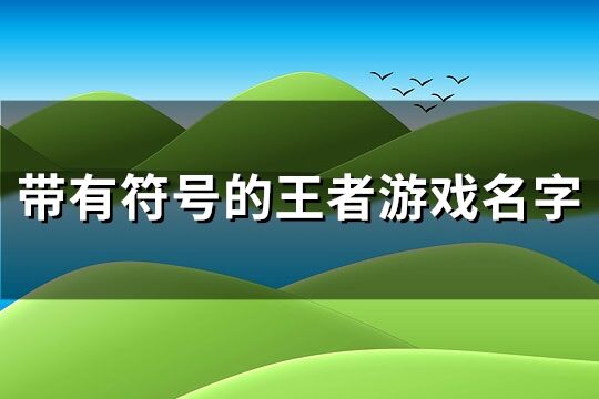 带有符号的王者游戏名字(共128个)