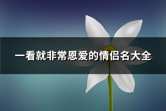 一看就非常恩爱的情侣名大全(共310个)