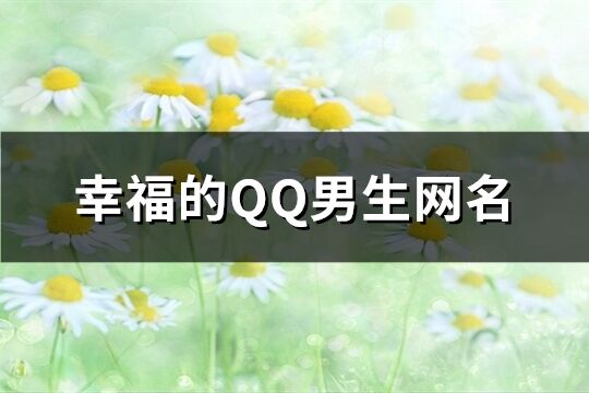 幸福的QQ男生网名(精选285个)