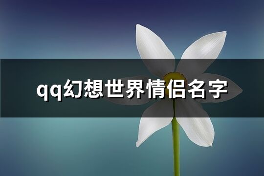 qq幻想世界情侣名字(共45个)