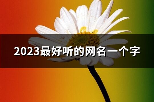 2023最好听的网名一个字(99个)