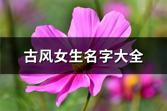 古风女生名字大全(共88个)