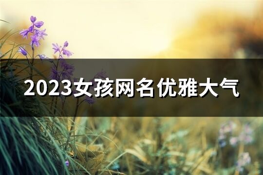 2023女孩网名优雅大气(242个)