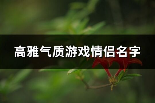 高雅气质游戏情侣名字(精选120个)