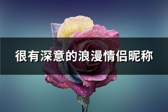 很有深意的浪漫情侣昵称(精选166个)