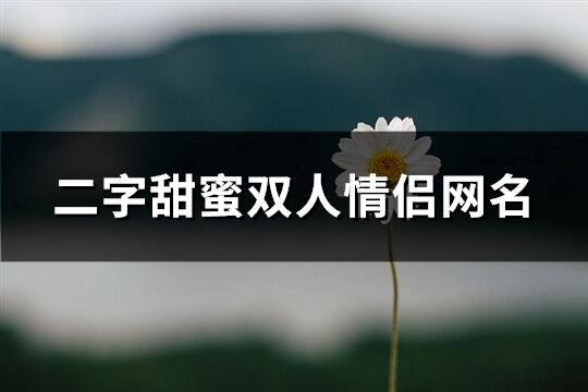 二字甜蜜双人情侣网名(精选763个)