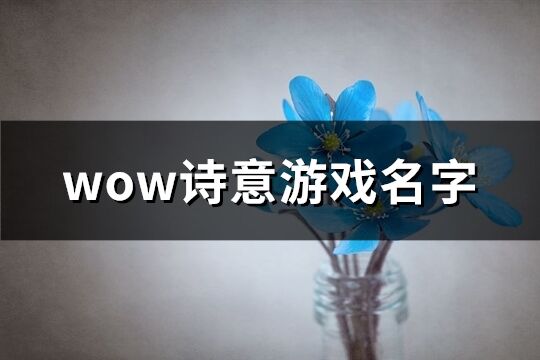 wow诗意游戏名字(共138个)