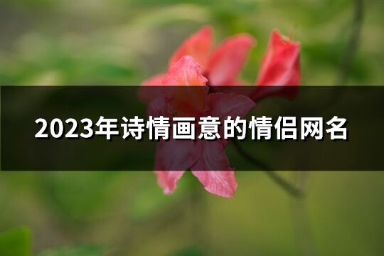 2023年诗情画意的情侣网名(精选418个)