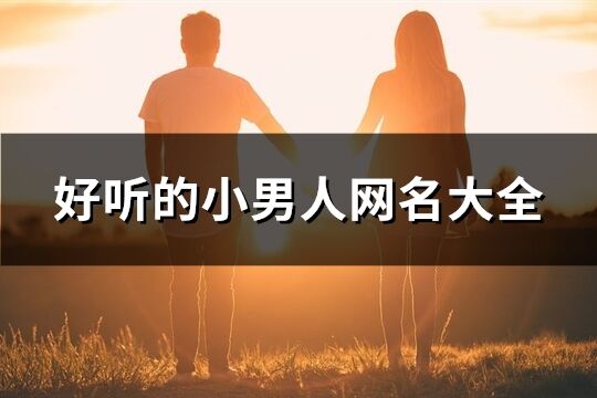 好听的小男人网名大全(共482个)