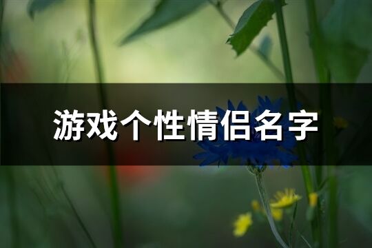 游戏个性情侣名字(精选256个)