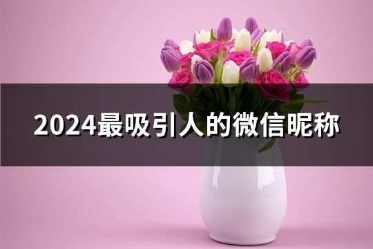 2024最吸引人的微信昵称(166个)