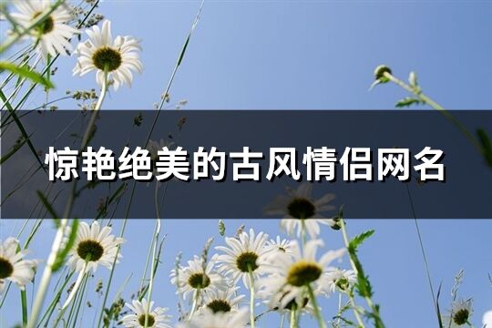 惊艳绝美的古风情侣网名(共100个)