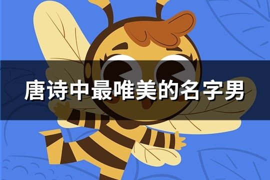 唐诗中最唯美的名字男(共38个)