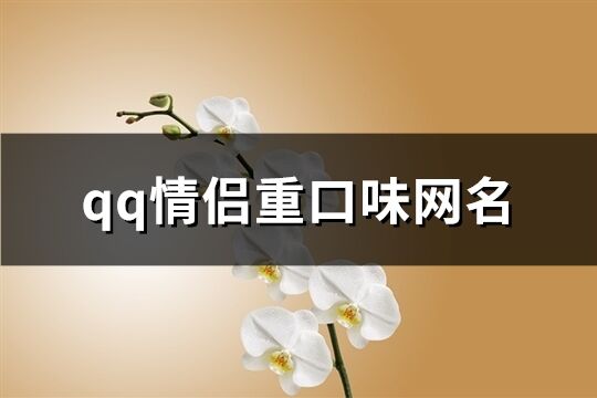 qq情侣重口味网名(61个)