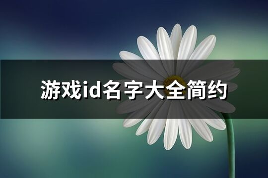 游戏id名字大全简约(共198个)