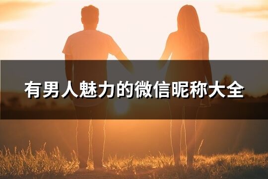 有男人魅力的微信昵称大全(887个)