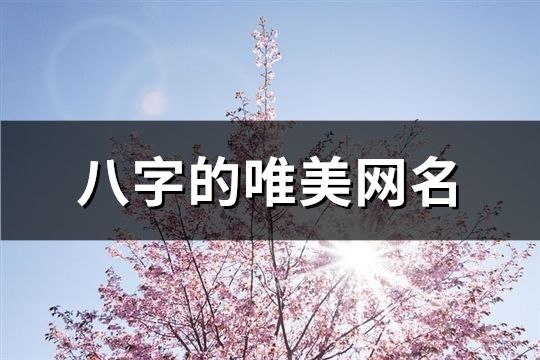 八字的唯美网名(303个)