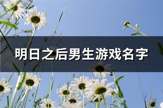 明日之后男生游戏名字(精选234个)