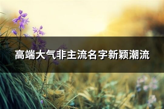 高端大气非主流名字新颖潮流(320个)