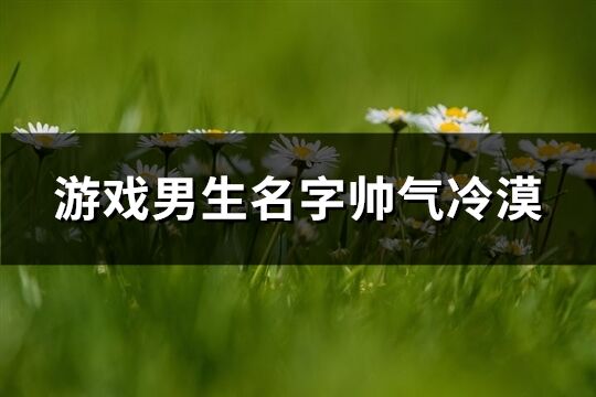 游戏男生名字帅气冷漠(共570个)