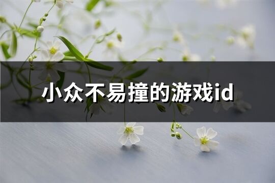 小众不易撞的游戏id(603个)