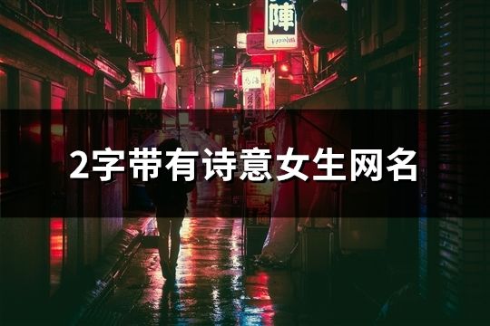 2字带有诗意女生网名(共178个)