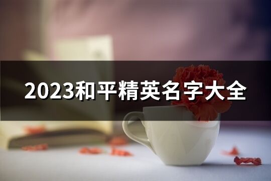 2023和平精英名字大全(精选1473个)