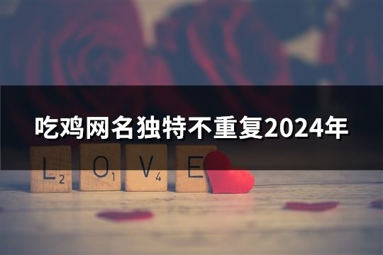 吃鸡网名独特不重复年(262个)