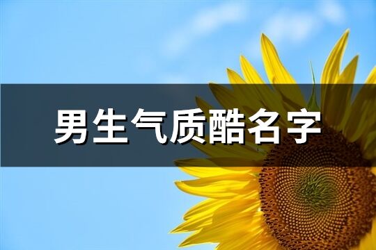 男生气质酷名字(精选200个)