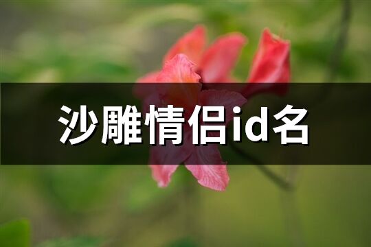 沙雕情侣id名(60个)