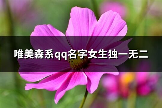 唯美森系qq名字女生独一无二(201个)