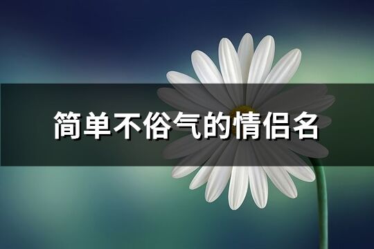 简单不俗气的情侣名(共396个)