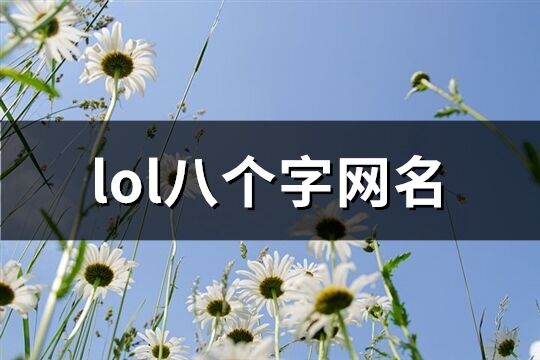 lol八个字网名(397个)