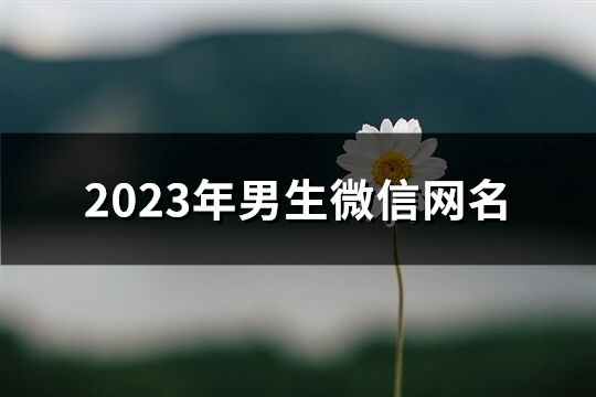 2023年男生微信网名(精选864个)