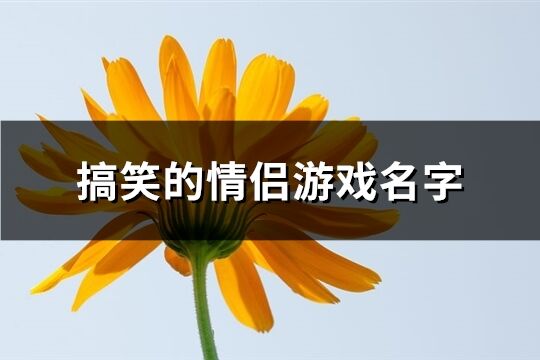 搞笑的情侣游戏名字(共103个)