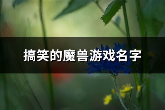 搞笑的魔兽游戏名字(共87个)