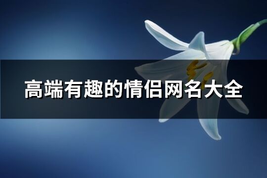 高端有趣的情侣网名大全(共91个)