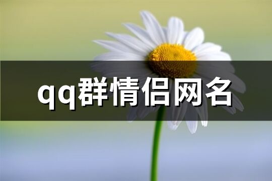 qq群情侣网名(共75个)