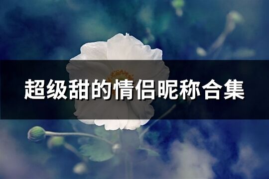 超级甜的情侣昵称合集(精选669个)